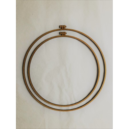 Lot De 10 Cercles à Broder 10 Cm Imitation Bois – Anneau Métal Vintage, Idéal Pour Broderie, Cadre Photo Et Déco