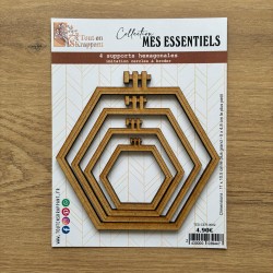 4 SUPPORTS HEXAGONALES