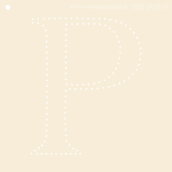 POCHOIR BRODERIE INITIALE P