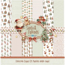 SANTA & FRIENDS 20,3 X 20,3 CM